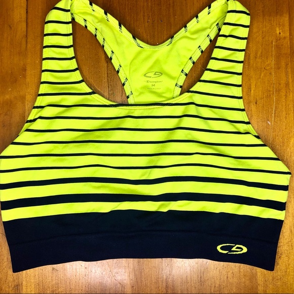 C9 Champion Green Dark Blur Sports Bra Size Medium - Picture 3 of 5